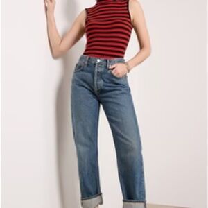 Agolde Fran Cuffed Straight Leg Jeans